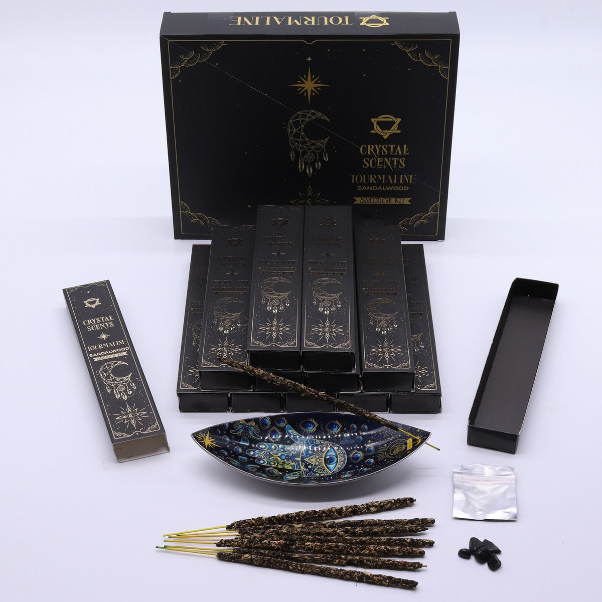 Räucherstäbchen Turmalin Crystal Scents – Sandelholz